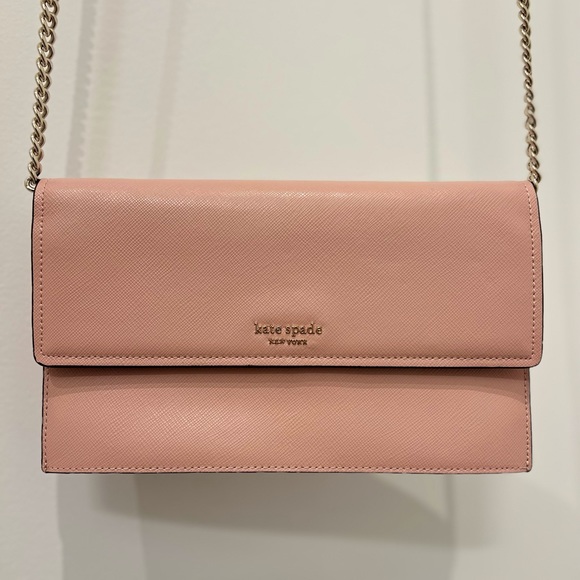 Kate Spade willow wallet crossbody purse + wallet, rosy cheeks light pink - Picture 4 of 12